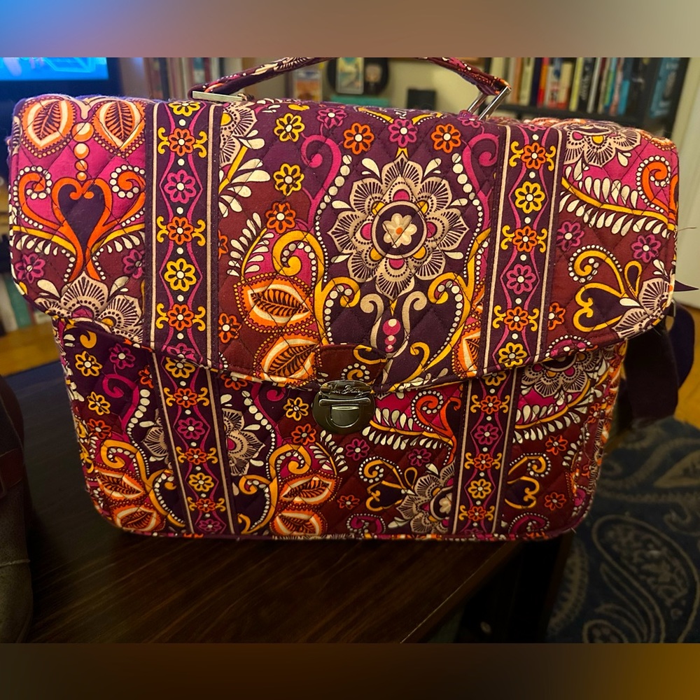 Vera Bradley attaché messenger bag in Safari Sunset